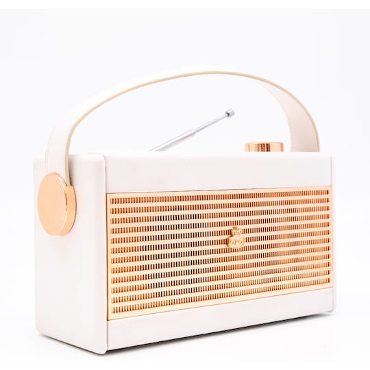 GPO Darcy Vintage Style Radio - Vit & Guld