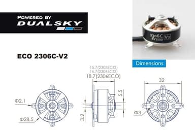 Dualsky ECO 2306C V2 1900KV 30 gram