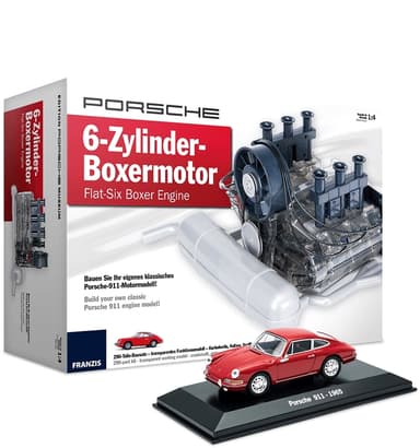 Franzis Porsche 911 6-cylindrigsats med 1: 43 bil