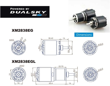 Dualsky X-Motor EG-11 2838 1100KV 88gram - Elgiganten