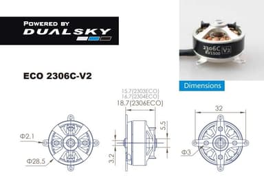 Dualsky ECO 2306C V2 2300KV 30 gram