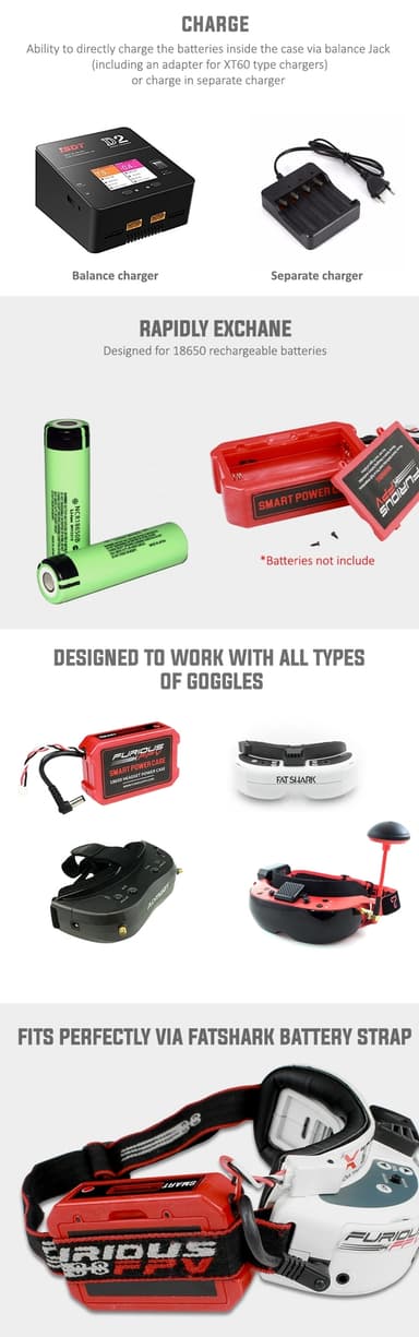Furious FPV Smart Power Case för headset