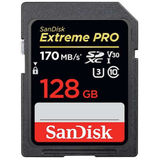 SanDisk SDXC Extreme Pro 128 GB minneskort