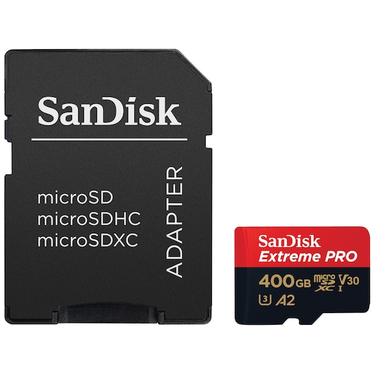 SanDisk MicroSDXC Extreme Pro 400 GB minneskort