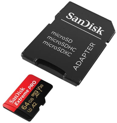 SanDisk MicroSDXC Extreme Pro 64 GB minneskort