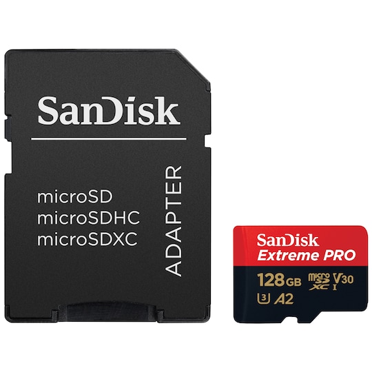SanDisk MicroSDXC Extreme Pro 128 GB minneskort
