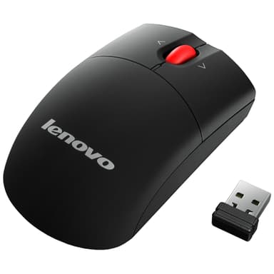 Lenovo trådlös lasermus (svart)