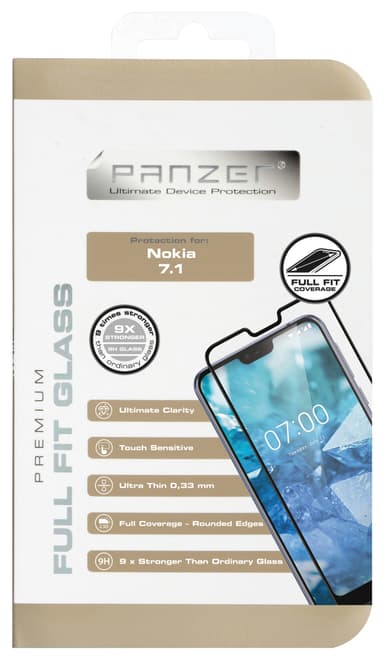 Panzer Full-Fit skärmskydd Nokia 7.1