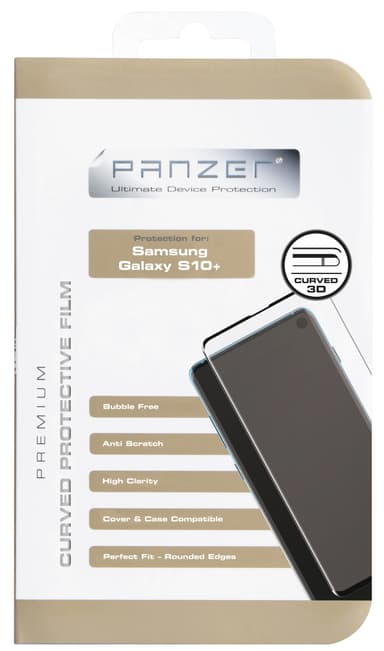 Panzer Curved Film skärmskydd Samsung Galaxy S10 Plus