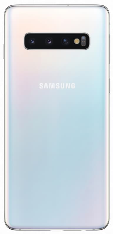 Samsung Galaxy S10 smartphone (prism vit)