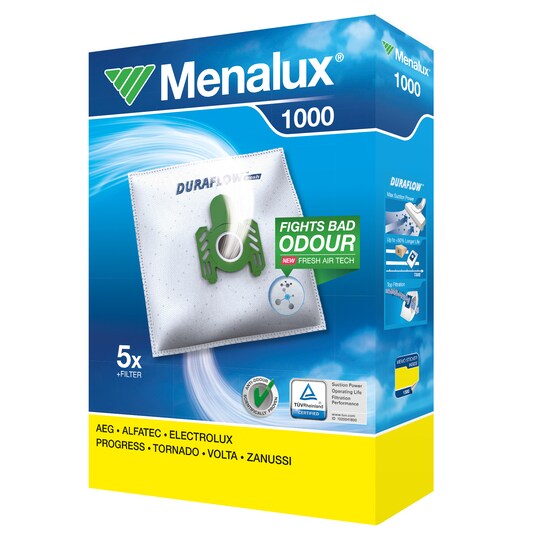 Menalux dammsugarpåsar 1000 för AEG/Electrolux/Gorenje/Far etc. (5 st)