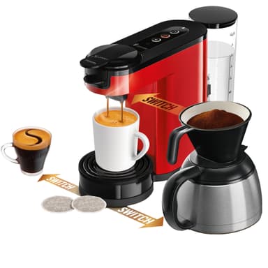 Senseo Switch 3in1 kaffebryggare Base+ (röd)