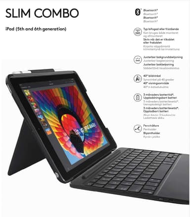 Logitech Slim Combo tangentbordsfodral iPad Pro 10,5