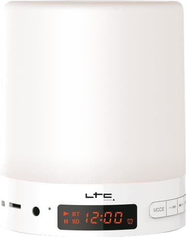 Bluetooth højttaler med rgb lys, fm-radio & ur