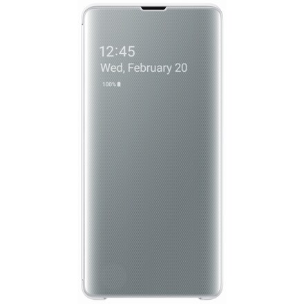 Samsung Galaxy S10 Plus Clear View fodral (vit)