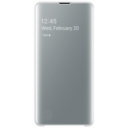 Samsung Galaxy S10 Clear View fodral (vit)