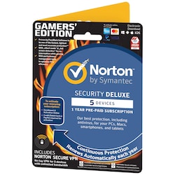 Norton Security Deluxe Gamers Edition - 5 enheter