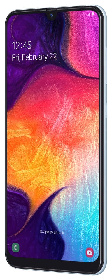 Samsung Galaxy A50 smartphone (vit)