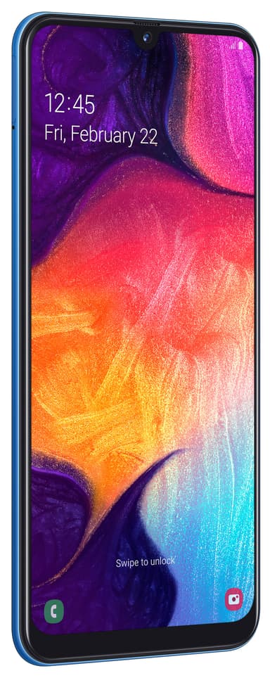 Samsung Galaxy  A50 smartphone (blå)