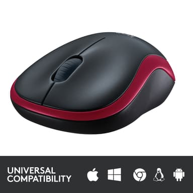 Logitech Trådlös Mus M185 (röd)