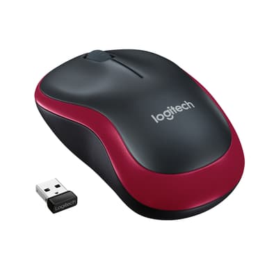 Logitech Trådlös Mus M185 (röd)