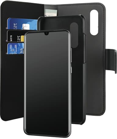 Puro 2-i-1 plånboksfodral Huawei P30 (svart)