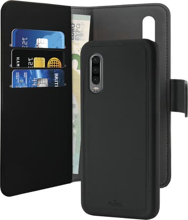 Puro 2-i-1 plånboksfodral Huawei P30 (svart)