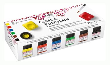 Glass & porcelain paint classic set