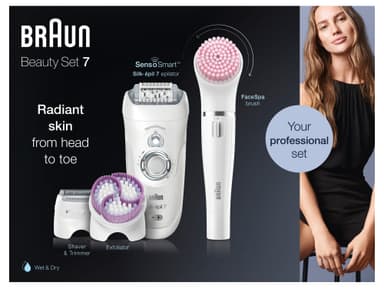 Braun Silk-épil 7 SensoSmart epilator 7/885 skönhetsset