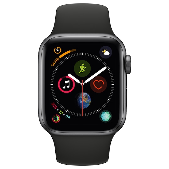 Apple Watch 4 40mm (grå alu/svart sportband)