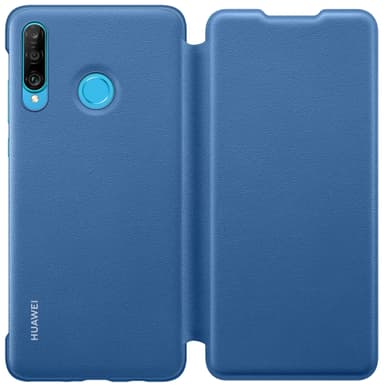 Huawei P30 Lite PU plånboksfodral (blå)