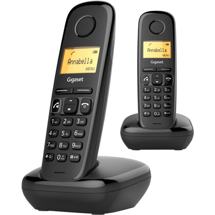 Gigaset A270 trådlös telefon duo set (svart)