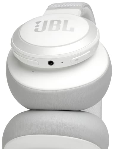 JBL LIVE 650BT trådlösa around-ear hörlurar (vit)
