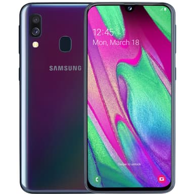 Samsung Galaxy A40 smartphone (svart)