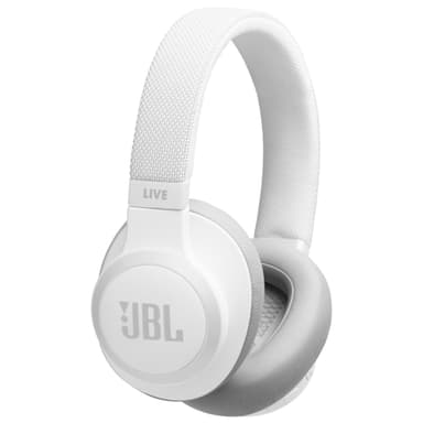 JBL LIVE 650BT trådlösa around-ear hörlurar (vit)