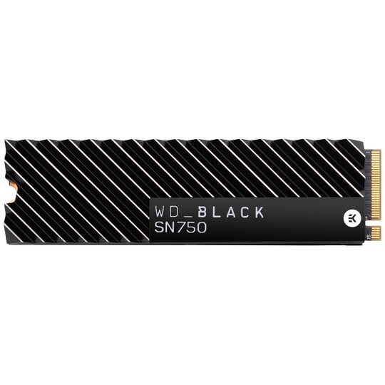 WD Black SN750 med inbyggd kylfläns NVMe SSD 500 GB