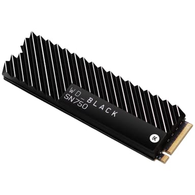 WD Black SN750 med inbyggd kylfläns NVMe SSD 1 TB
