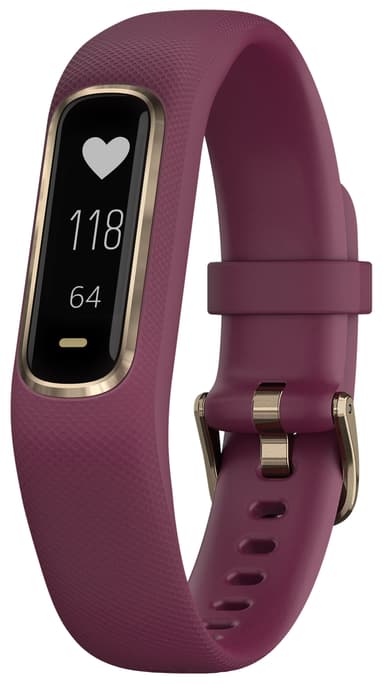Garmin Vivosmart 4 aktivitetsarmband S/M (röd/roséguld)