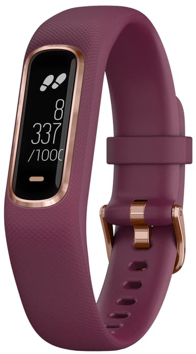 Garmin Vivosmart 4 aktivitetsarmband S/M (röd/roséguld)