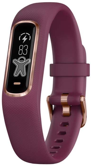 Garmin Vivosmart 4 aktivitetsarmband S/M (röd/roséguld)