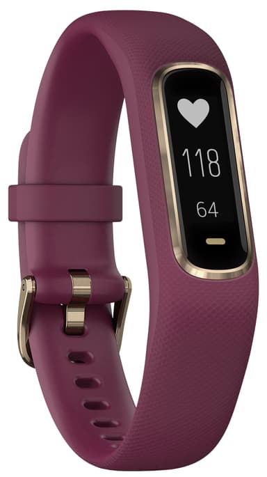 Garmin Vivosmart 4 aktivitetsarmband S/M (röd/roséguld)