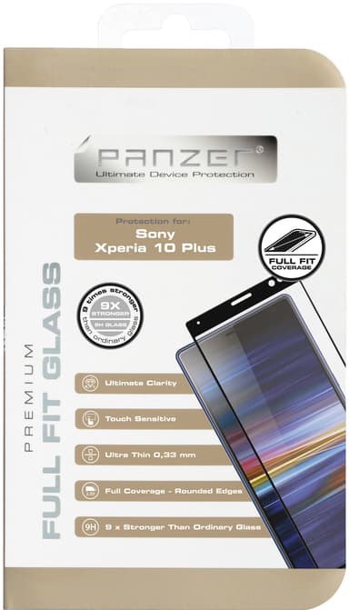 Panzer Full-Fit Sony Xperia 10 Plus skärmskydd (svart)