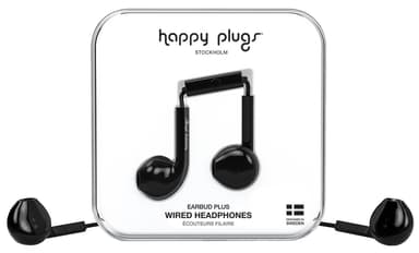 Happy Plugs Earbud Plus in-ear hörlurar (svart)