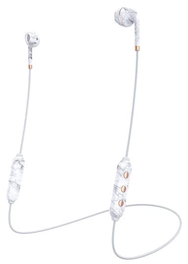 Happy Plugs Wireless II in-ear hörlurar (vit marmor)