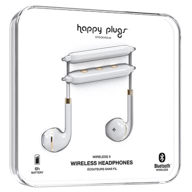 Happy Plugs Wireless II in-ear hörlurar (vit)
