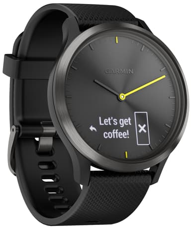 Garmin Vivomove HR hybrid smartwatch L (svart)