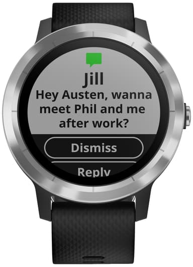 Garmin Vivoactive 3 GPS smartwatch (svart/stål)