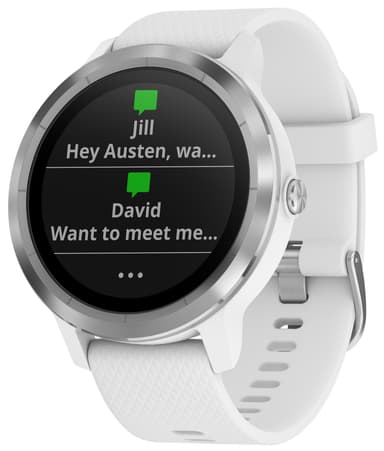 Garmin Vivoactive 3 GPS smartwatch (vit/stål)