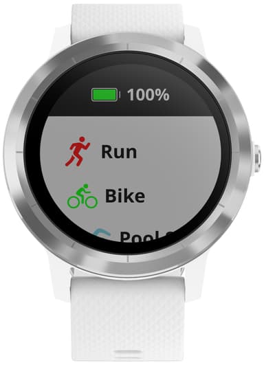 Garmin Vivoactive 3 GPS smartwatch (vit/stål)