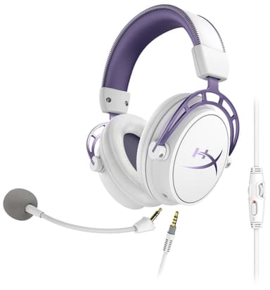 HyperX Cloud Alpha pro gaming headset (vit/lila)